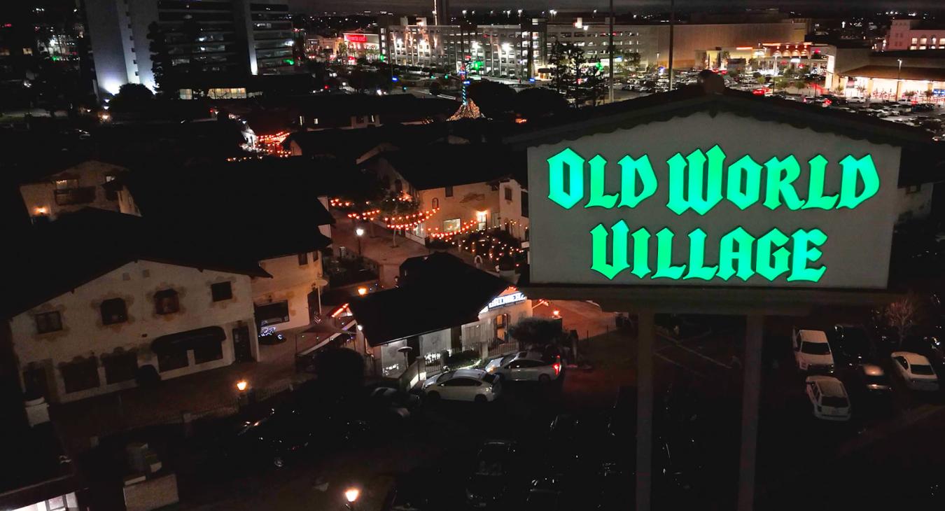 The Old World Village Street Sign